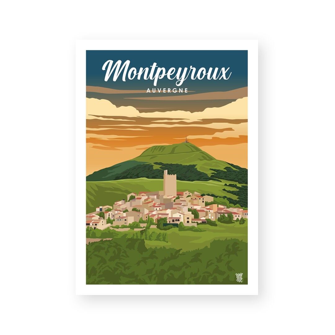 Vintage-Wandposter „Montpeyroux“