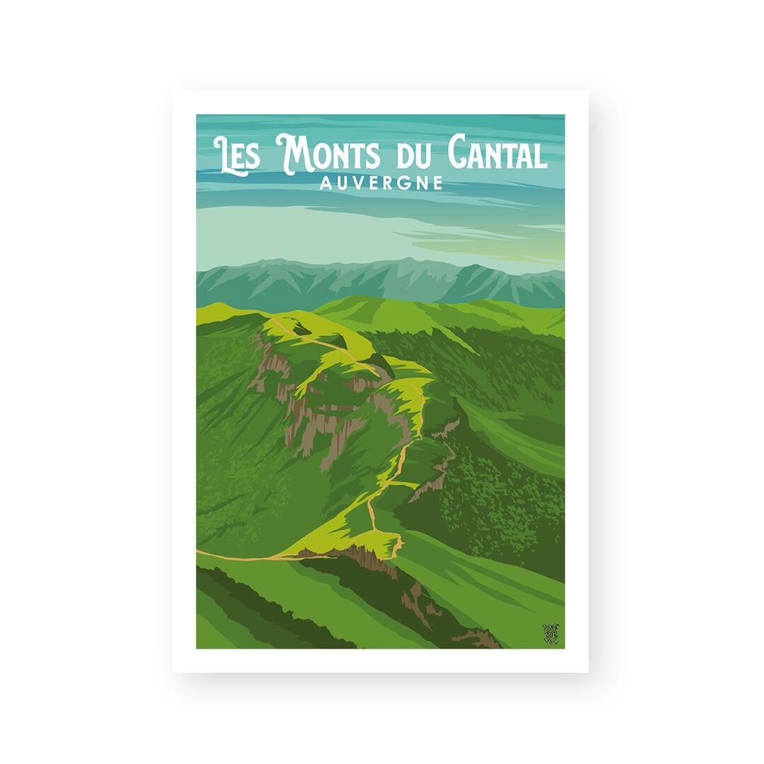 Poster da parete vintage "Monts du Cantal".