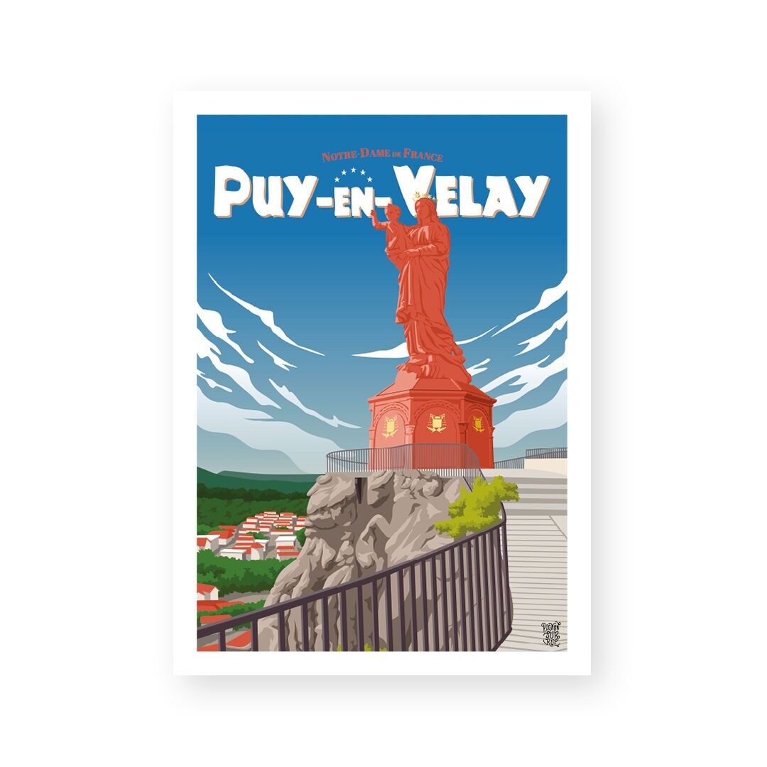 Poster da parete vintage "Notre-Dame de France #2".