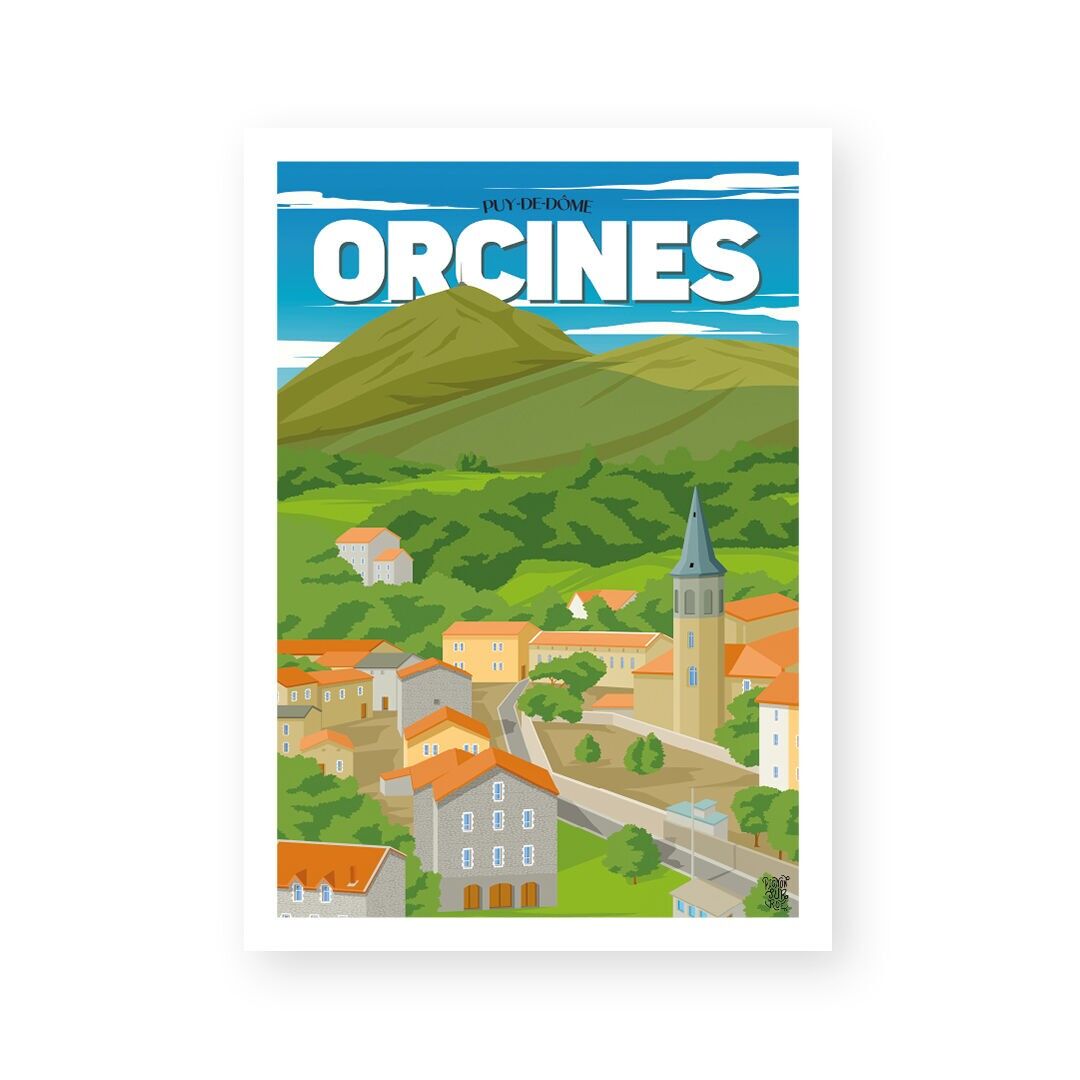 Manifesto murale vintage "Orcines"