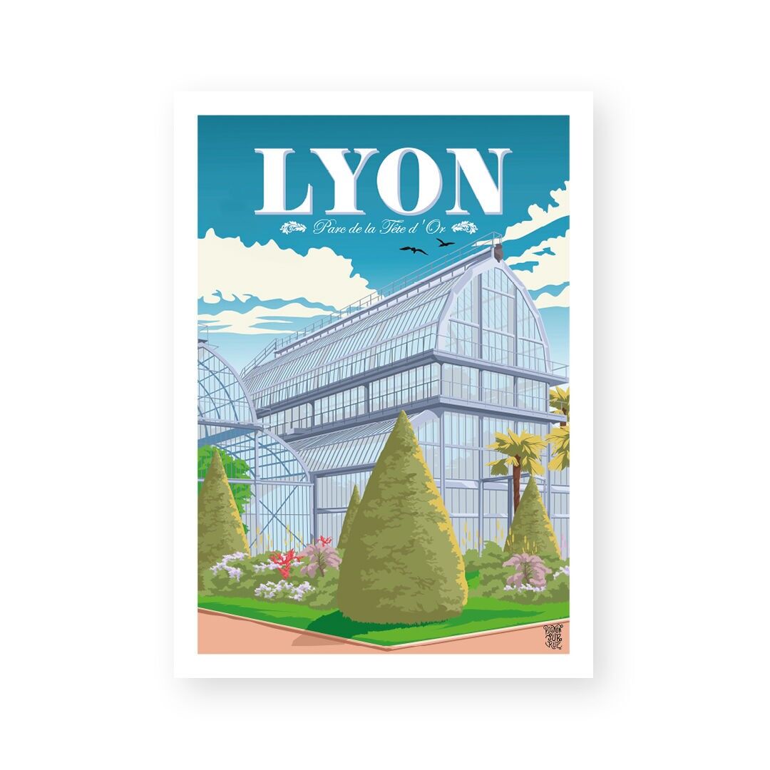 Poster da parete vintage "Parc de la Tête d'Or".