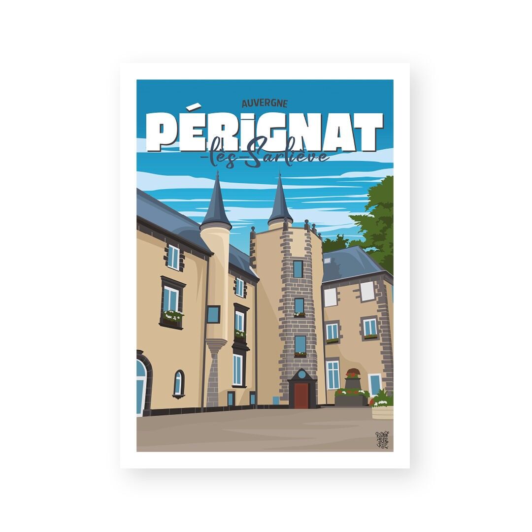 Poster da parete vintage "Pérignat-les-Sarliève"