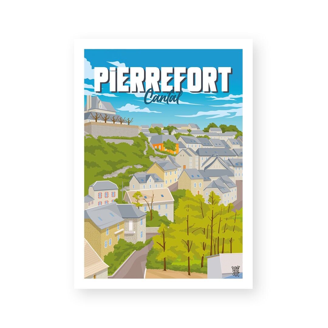 Manifesto murale vintage "Pierrefort"