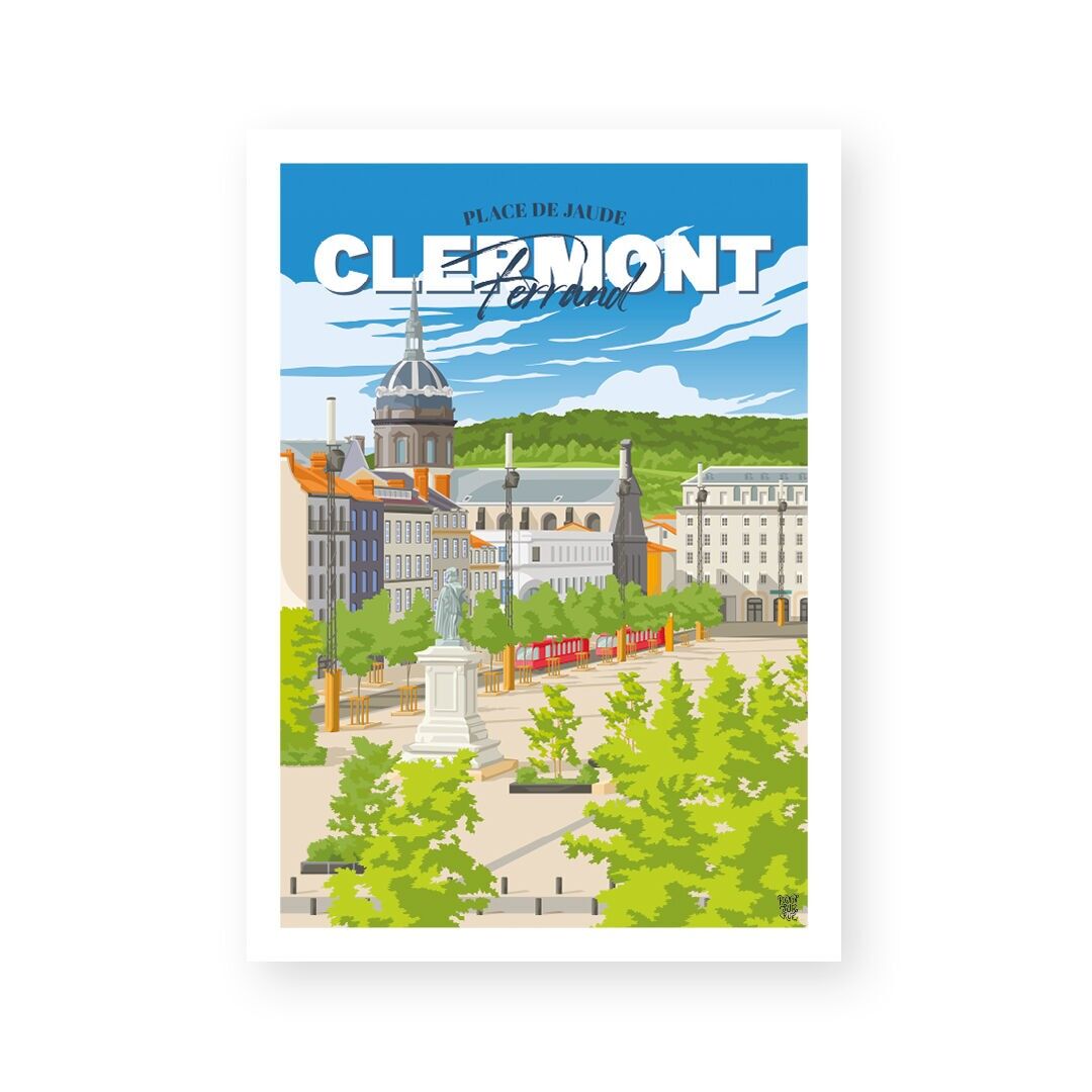 Poster da parete vintage "Place de Jaude".