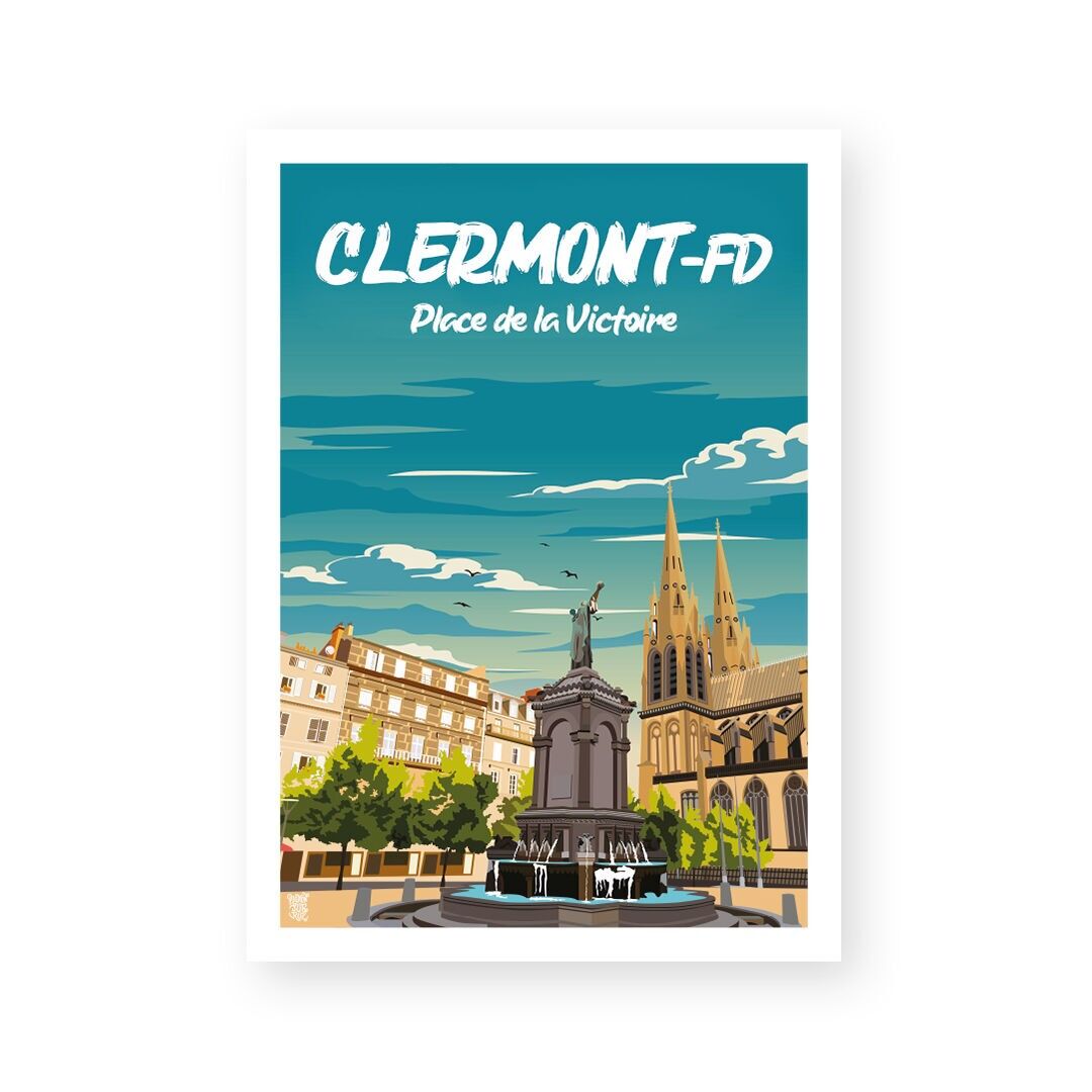 Poster da parete vintage "Place de la Victoire".