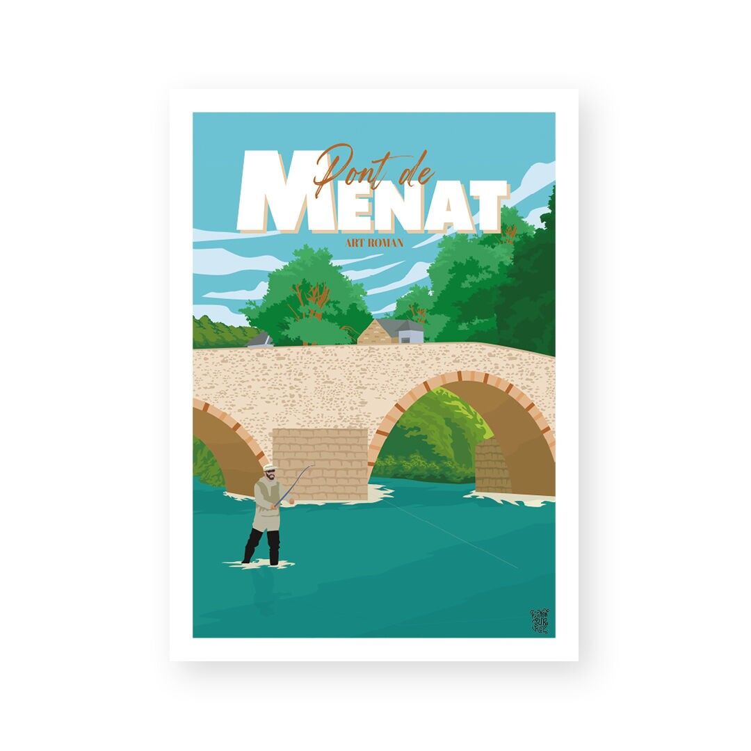Vintage-Wandposter „Menat Bridge“