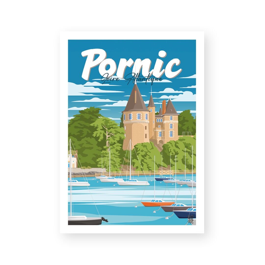 Poster vintage da parete "Pornic"