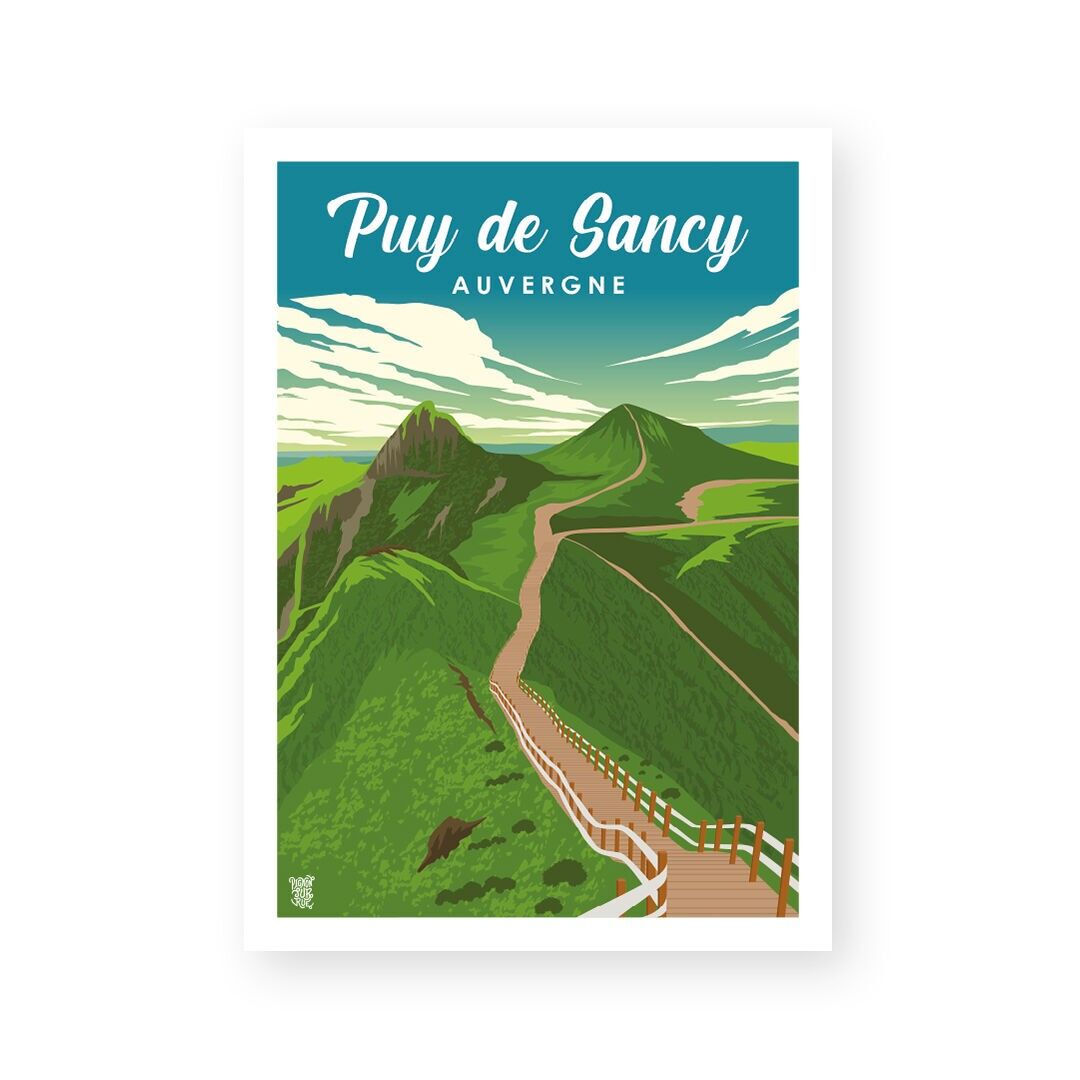 Poster da parete vintage "Puy de Sancy".