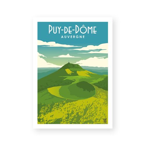 Affiche "Puy-de-Dôme" poster mural vintage
