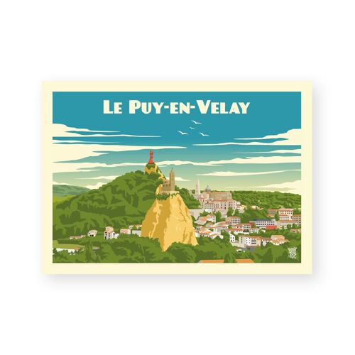 Affiche "Puy-en-Velay" poster mural vintage