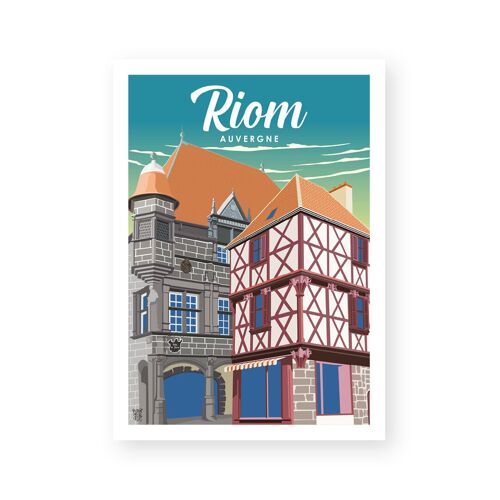 Affiche "Riom" poster mural vintage