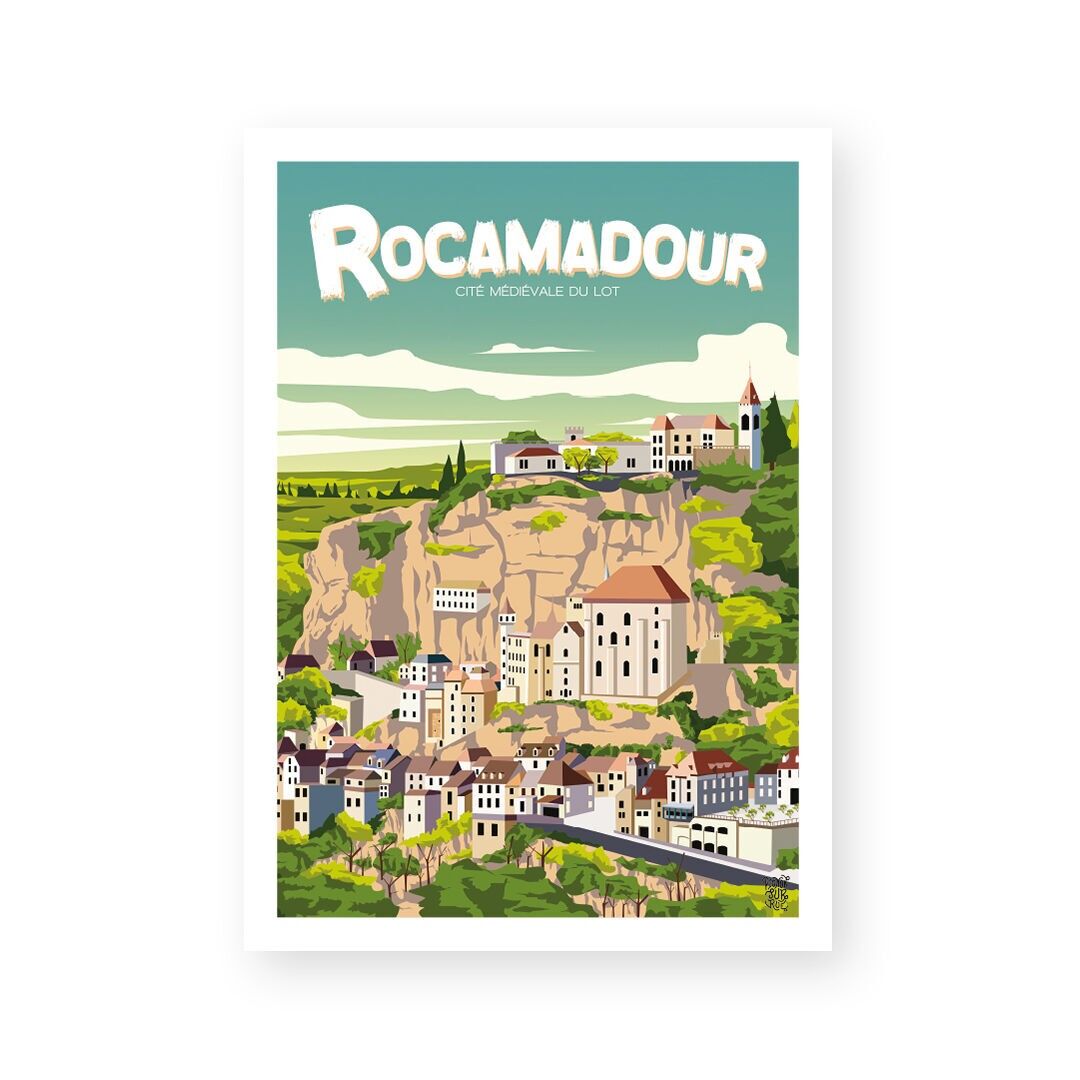 Poster da parete vintage "Rocamadour".