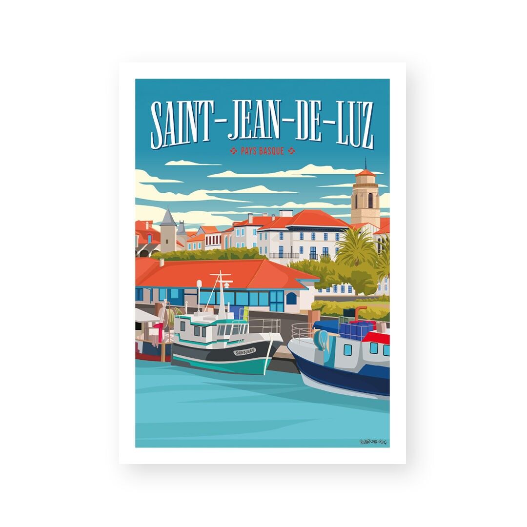 Vintage "Saint-Jean-de-Luz" wall poster