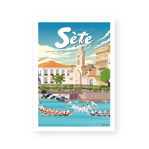 Affiche "Sète" poster mural vintage