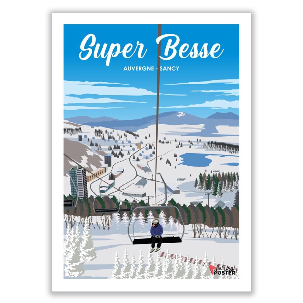 Affiche "Super Besse" poster mural vintage