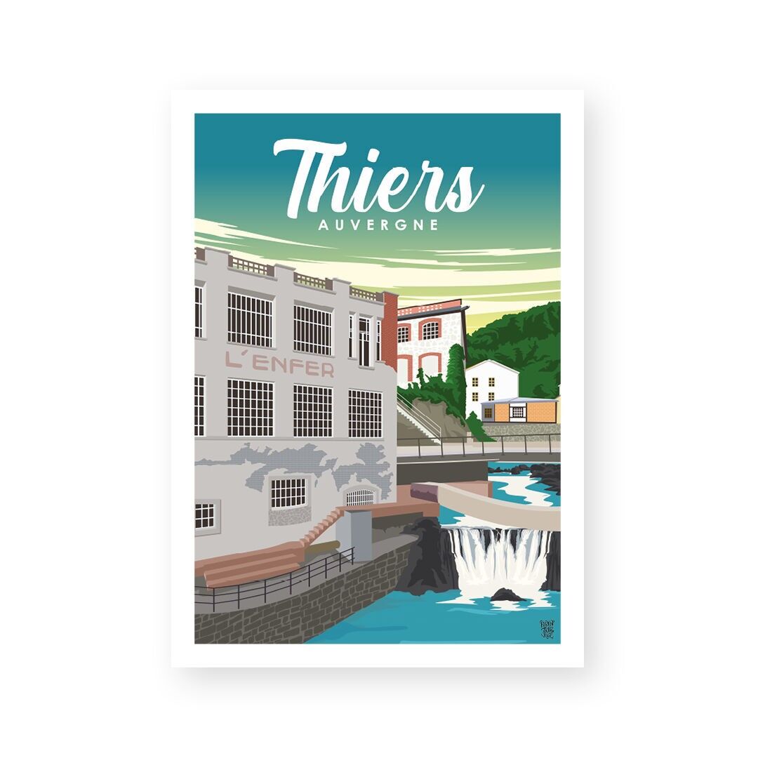 "Thiers" vintage wall poster