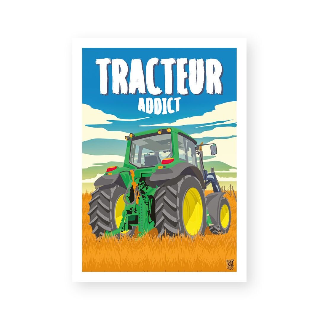 Vintage-Poster/Wandposter „Traktor-Fan“