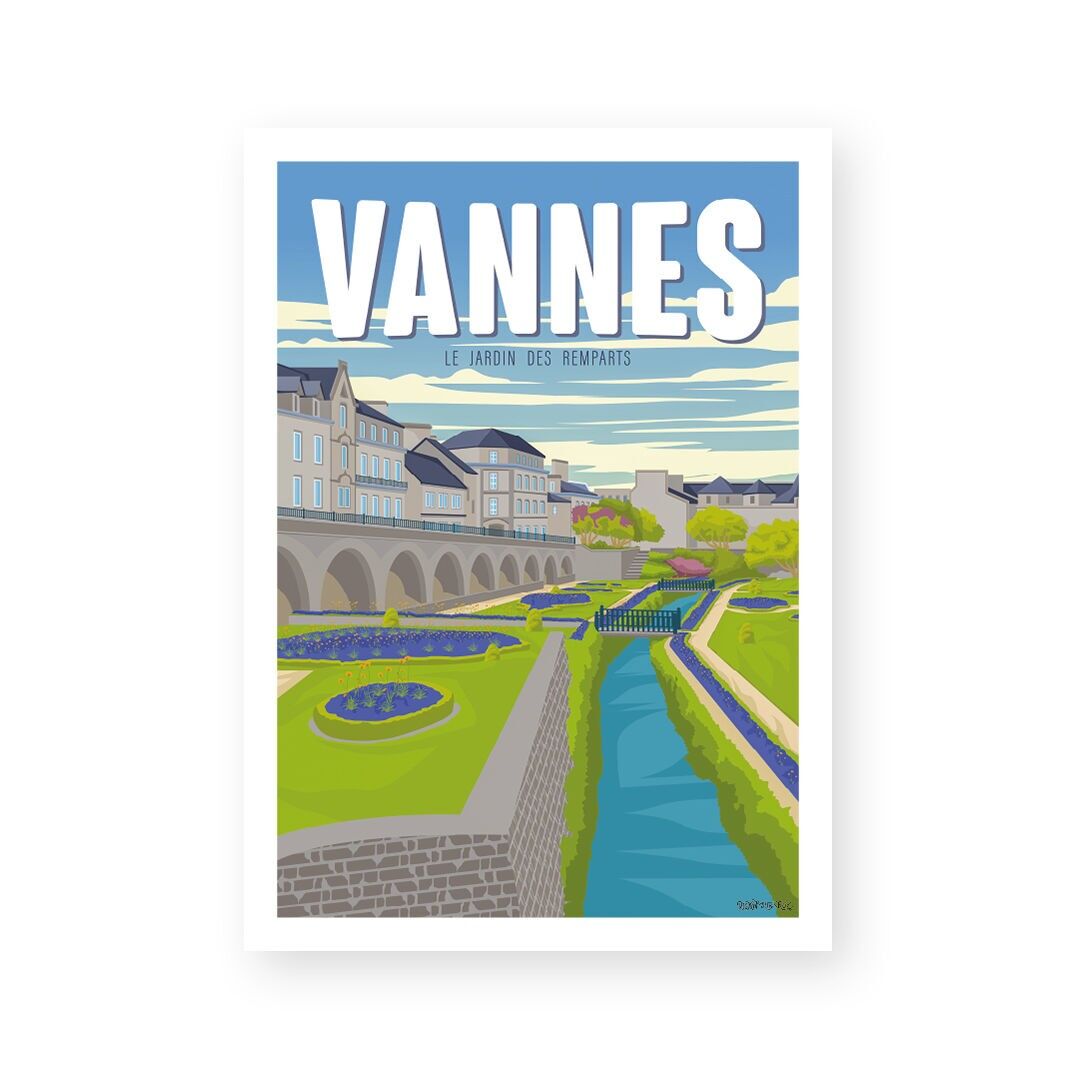 Poster/poster da parete vintage "Vannes".