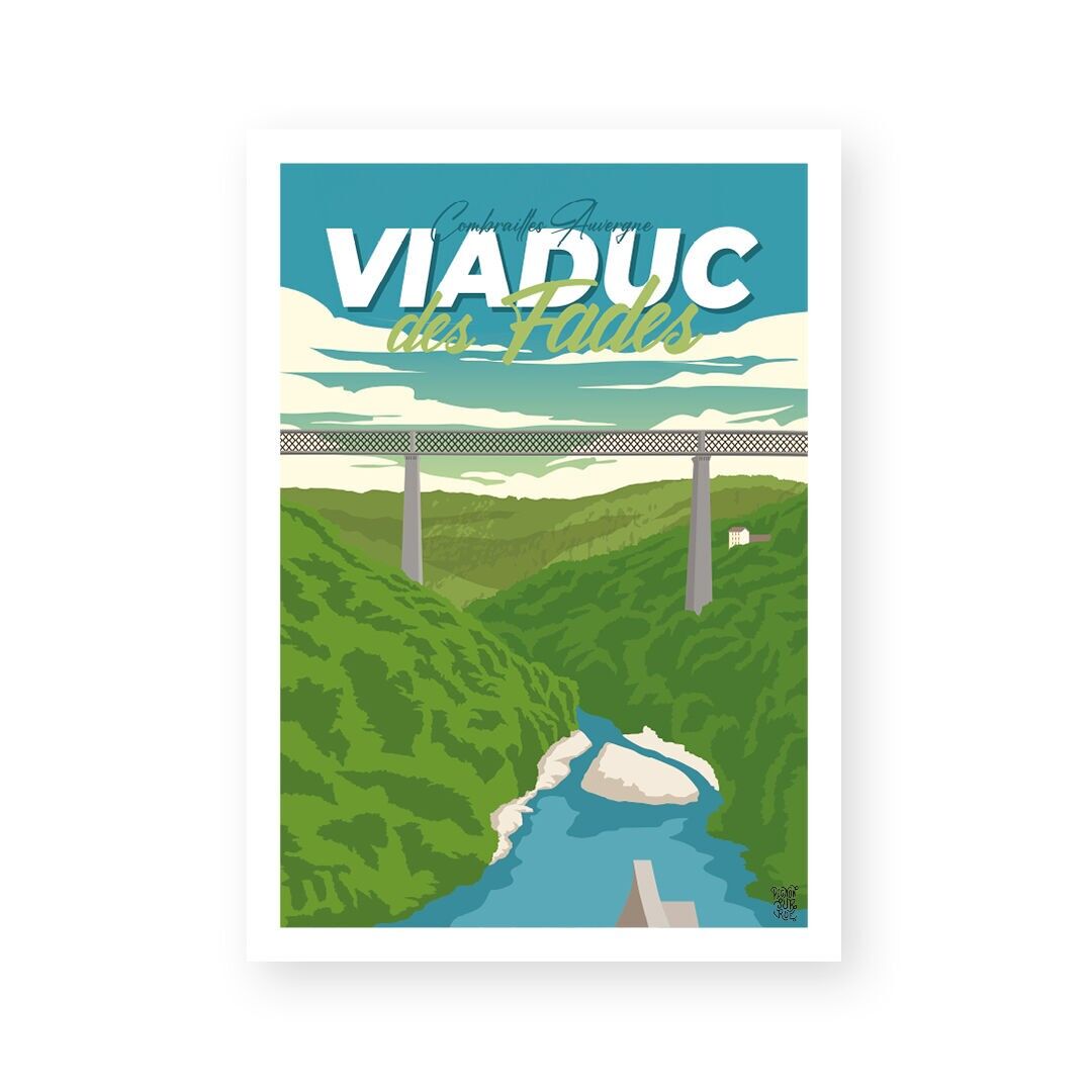Vintage-Wandplakat „Viaduc des Fades #2“