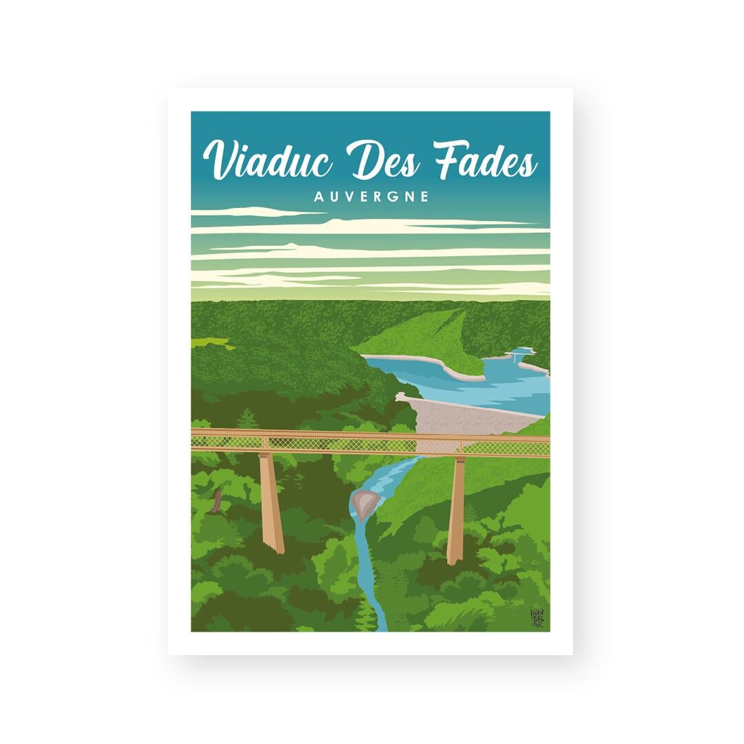 Vintage-Wandplakat „Viaduc des Fades“.
