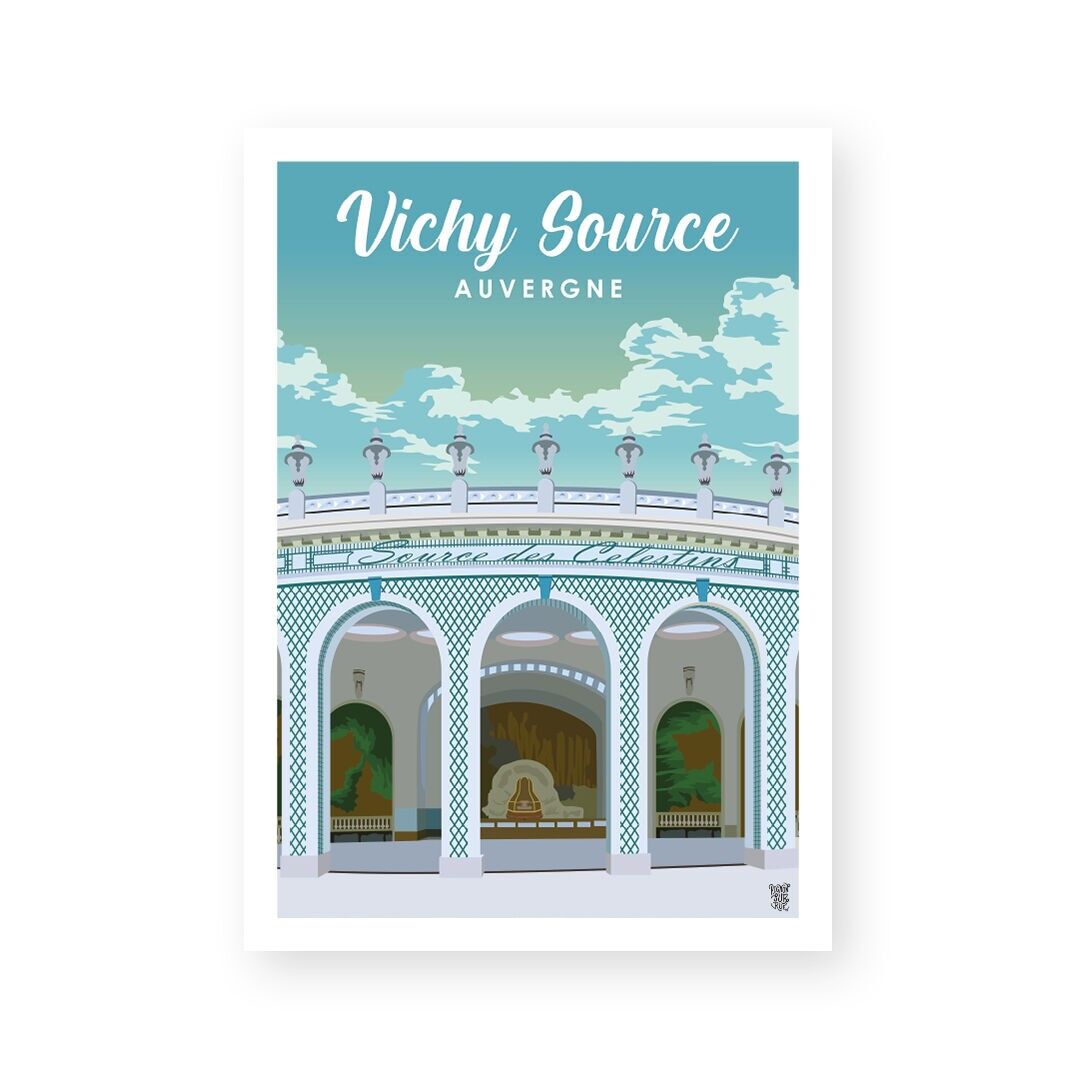 Poster da parete vintage "Vichy Célestins".