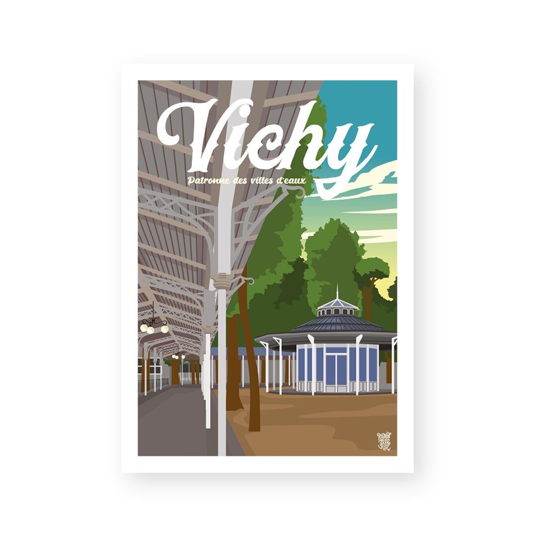 Vintage-Wandposter „Vichy Park“