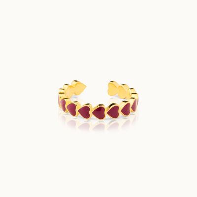 Bague Coeur Bordeaux