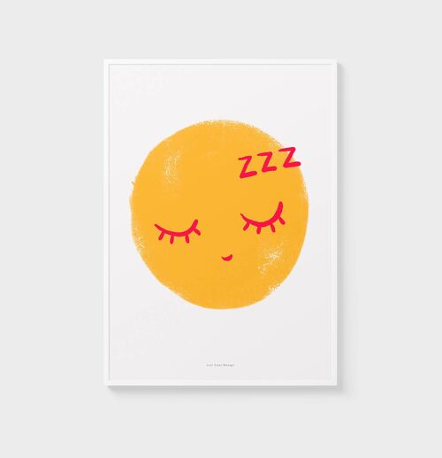 A4 Wall Art Print | Good night emoticon