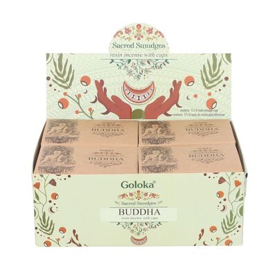 Tazas para difuminar de incienso de resina de Buda Goloka