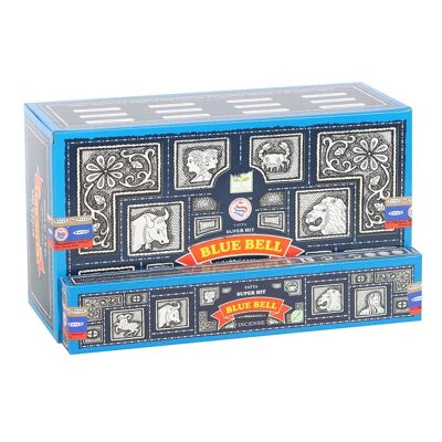 Lot de 12 bâtons d'encens Superhit Blue Bell de Satya