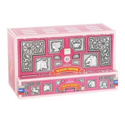 Lot de 12 bâtons d'encens Superhit Magic Monk de Satya
