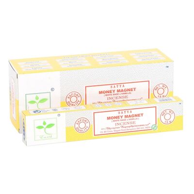 6 paquets d'encens Money Magnet Earth de Satya