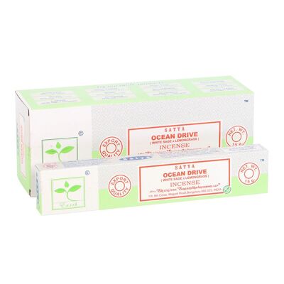 6 paquets d'encens Ocean Drive Earth de Satya