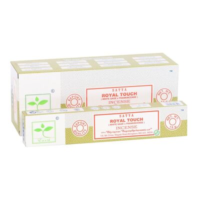 6 paquets d'encens Royal Touch Earth de Satya