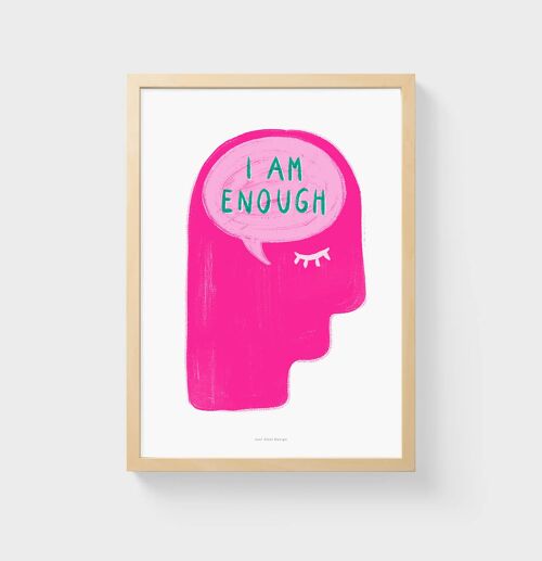 A3 Wall Art Print | I am enough