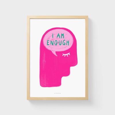 A3 Wall Art Print | I am enough