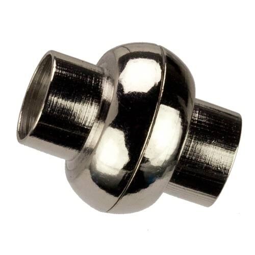 Magnetverschluss Kugel, für 6mm, Silber 2