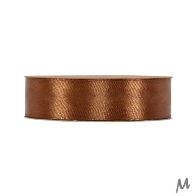 Ruban Satin Double Classique – Marron – 50m