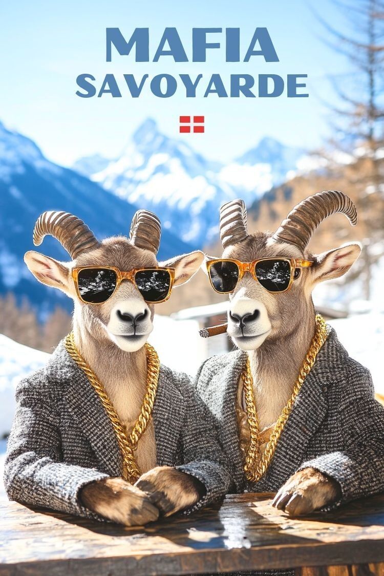 Lustiges Poster Savoy Ibex Savoyarde Mafia Humor humorvoll
