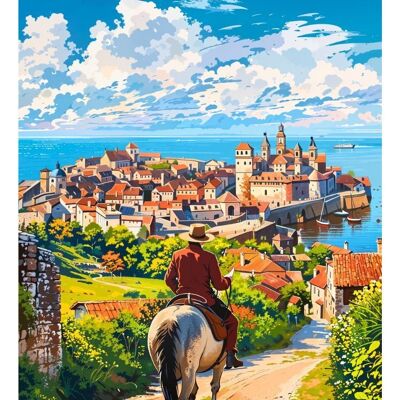 Affiche Château de Cherbourg - Moyen Âge