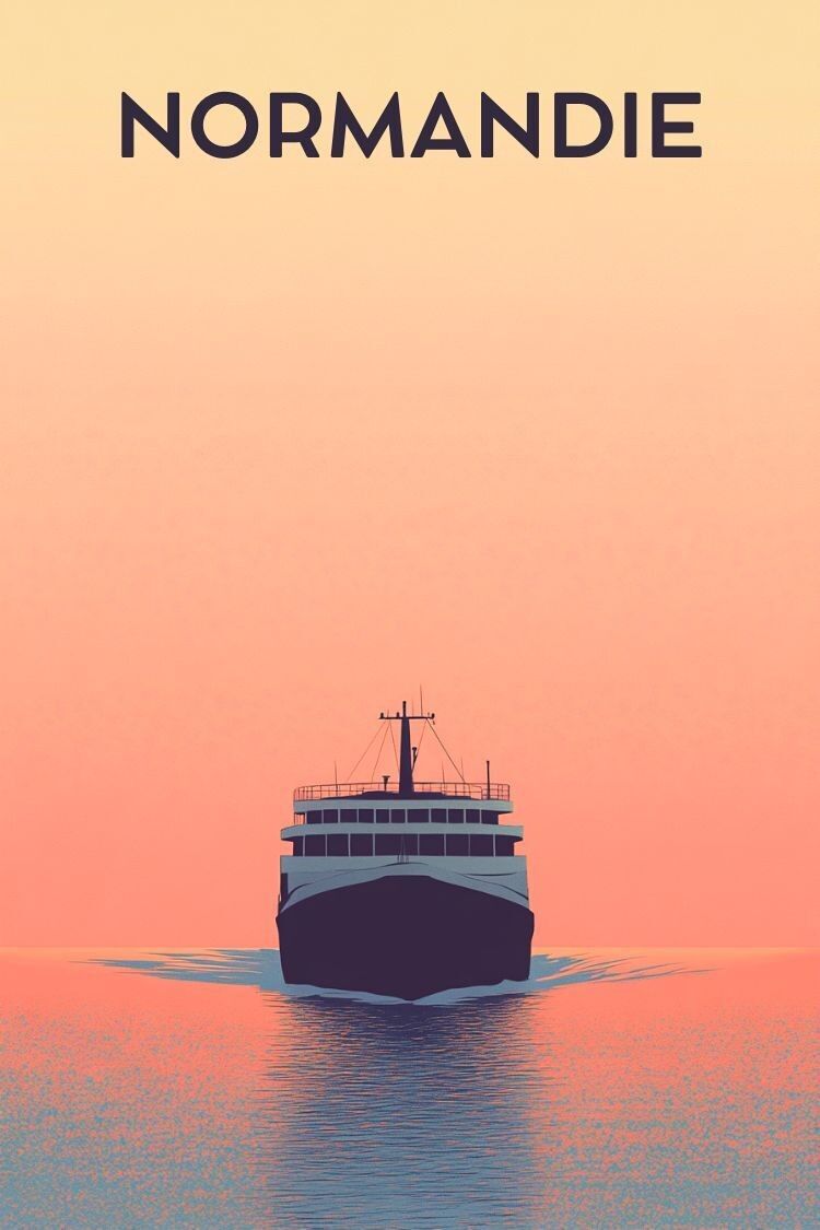 Manifesto del traghetto Normandy Liner