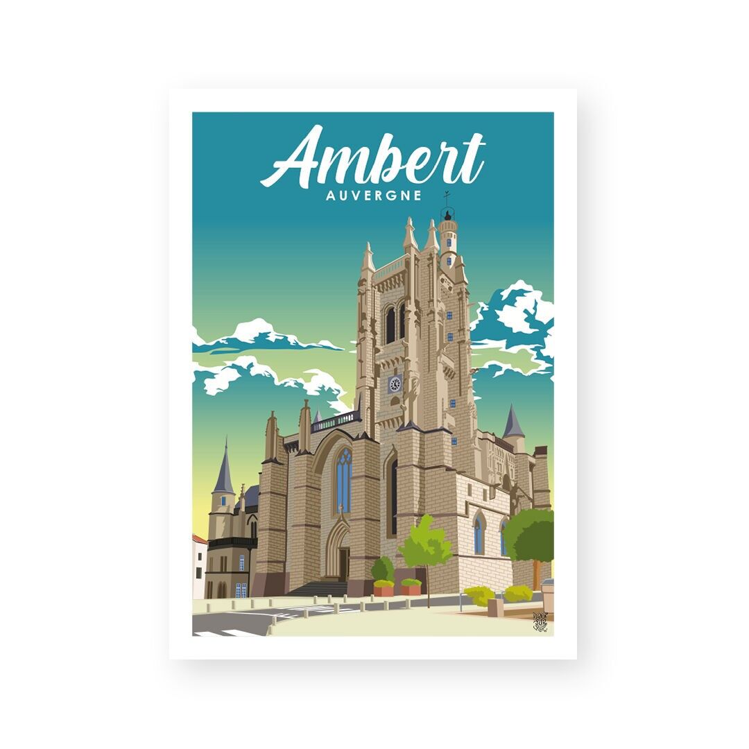 Poster „Ambert“, Vintage-Wandplakat