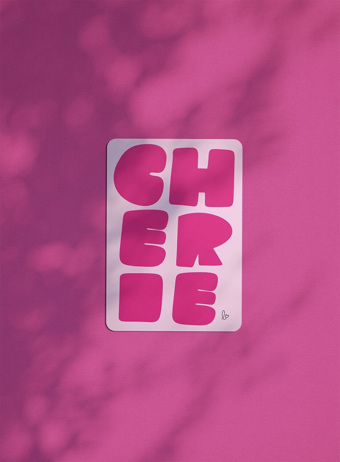 CHERIE - biglietto di compleanno - biglietto di ringraziamento - made in France - biglietto decorativo - estate - primavera - amore