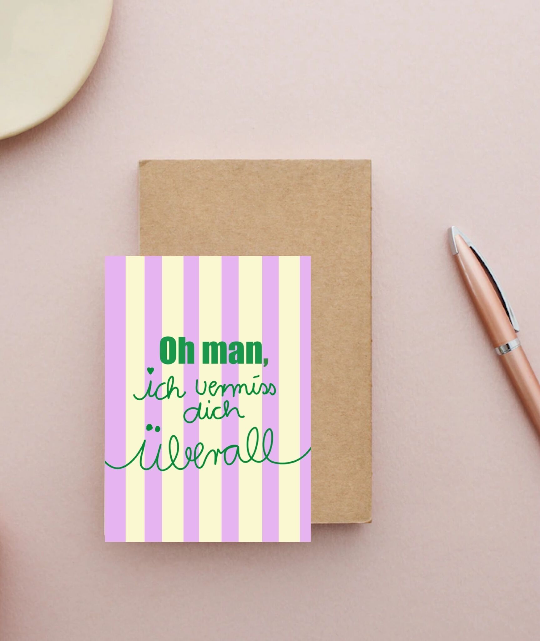 Oh amico, mi manchi ovunque - cartolina