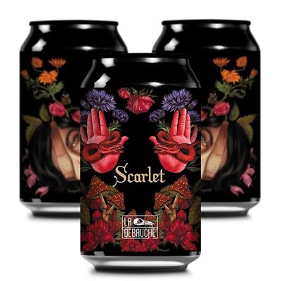 Cerveza Scarlet - Sour de Arándanos y Frambuesas - 8% | Lata de 33 cl