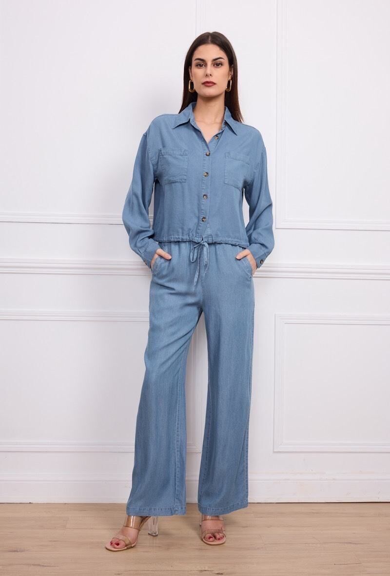 Camicia a maniche lunghe in lyocell