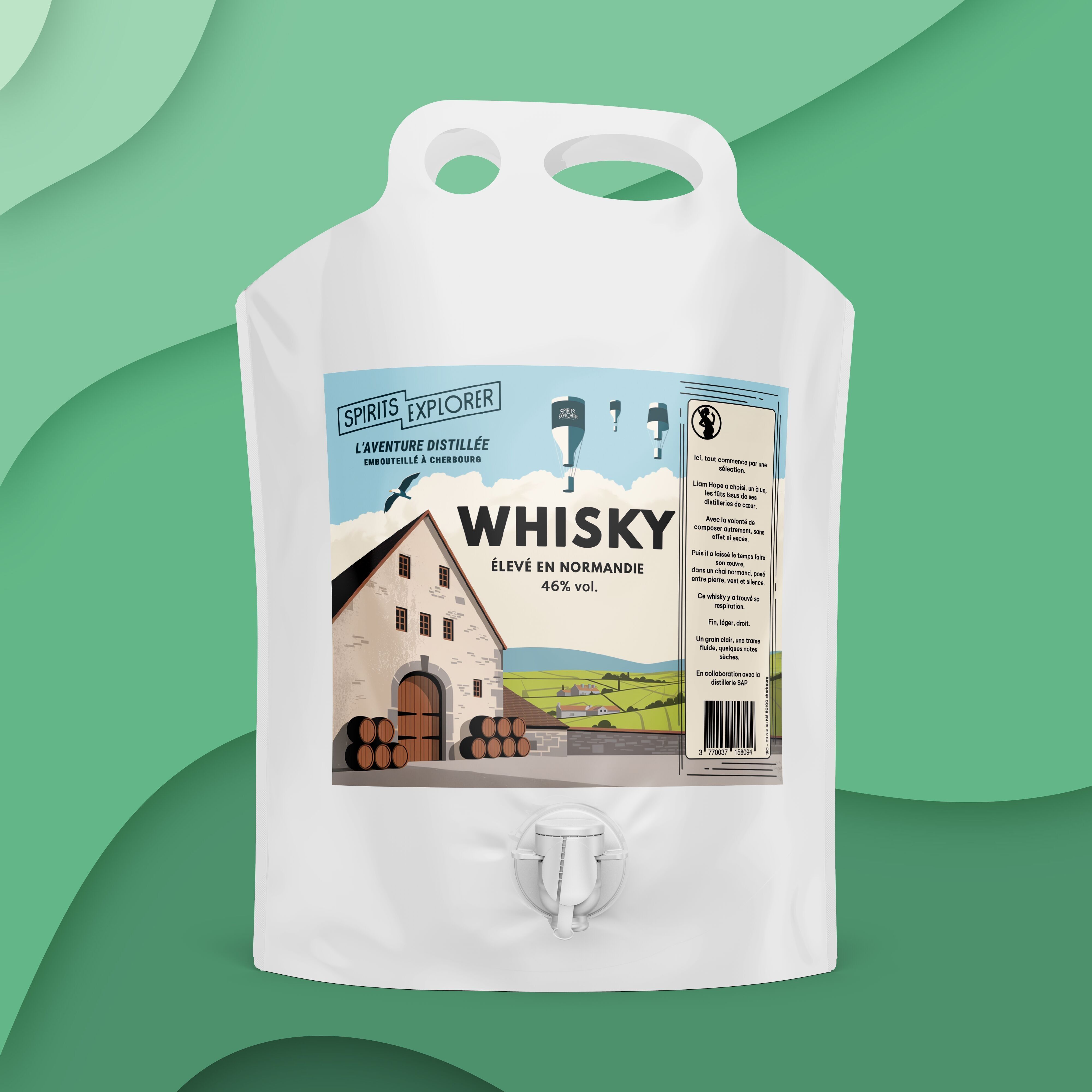 Whisky invecchiato in Normandia - BULK - 3 litri