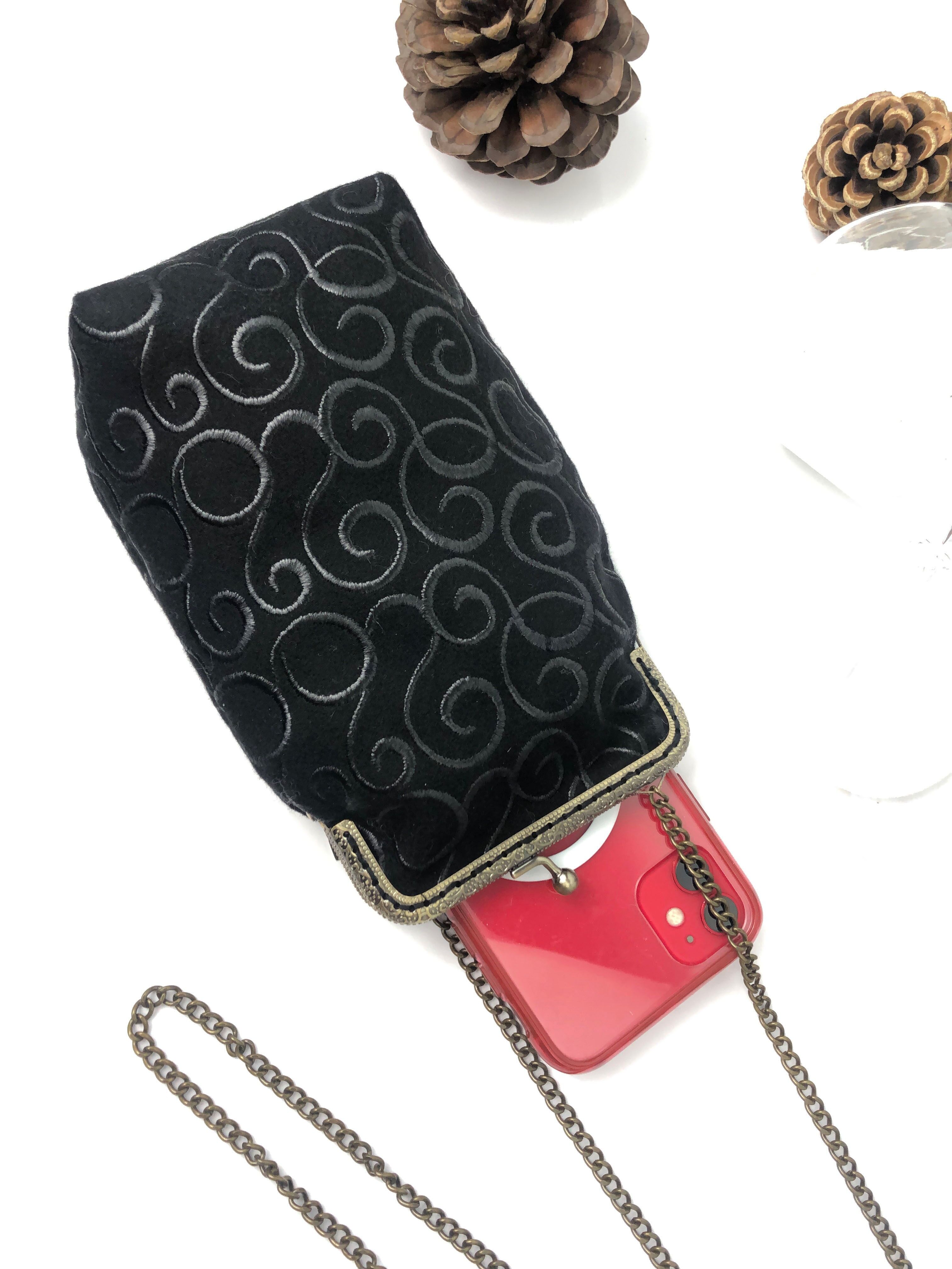 Custodia per telefono JENNY in stile retrò con tracolla