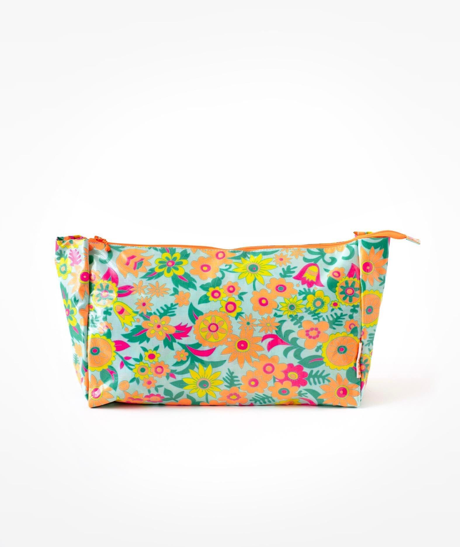 Grande borsa da toilette Hippie azzurra