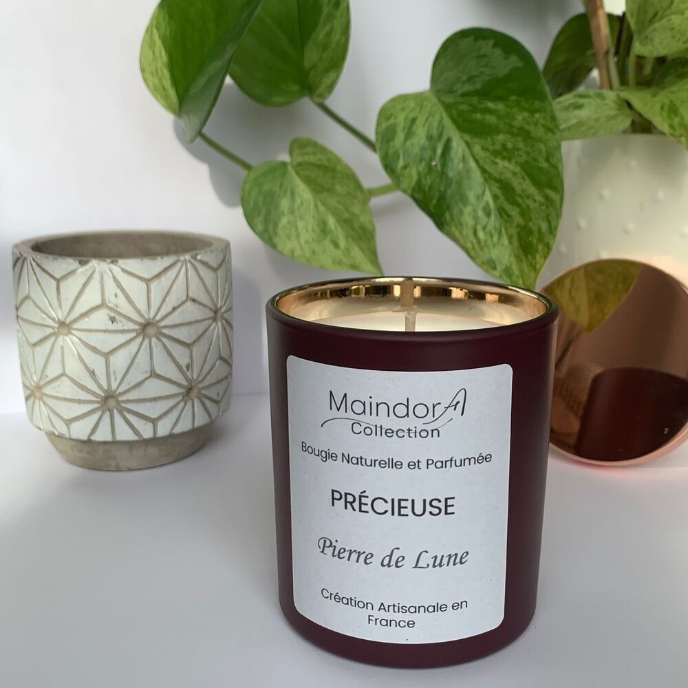 Natürliche Duftkerze – MONDSTEIN – KOSTBAR | 220 g Sojawachs und außergewöhnliches Parfüm
